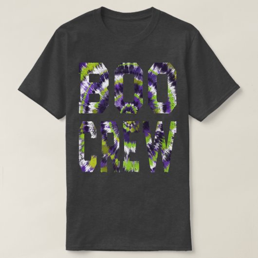 Boo Crew Tie Dye Matching Halloween Hauned House T-shirt (Design voorkant)