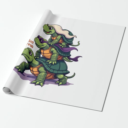 Boo Crew Turtle Cadeaupapier (Uitgerold)