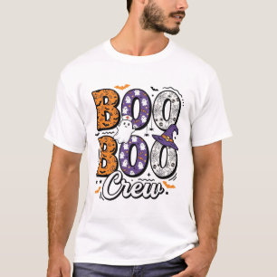 Boo Crew Verpleegster Halloween Vintage Shirt Ontw
