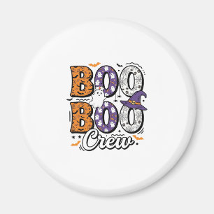 Boo Crew Verpleegster Halloween Vintage Shirt Ontw Magneet