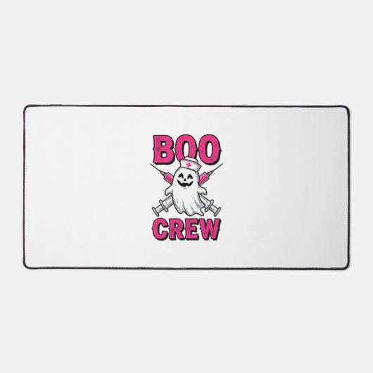 Boo Crew Verpleegster Spook Halloween Vector Ontwe Bureaumat (Voorkant)