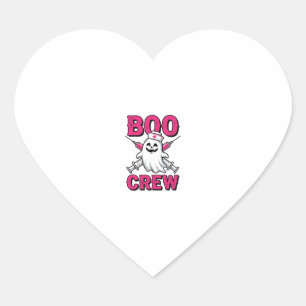 Boo Crew Verpleegster Spook Halloween Vector Ontwe Hart Sticker