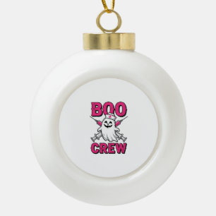 Boo Crew Verpleegster Spook Halloween Vector Ontwe Keramische Bal Ornament