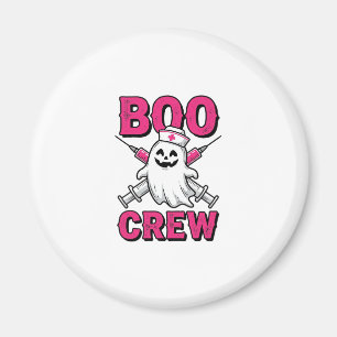 Boo Crew Verpleegster Spook Halloween Vector Ontwe Magneet