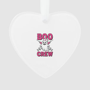 Boo Crew Verpleegster Spook Halloween Vector Ontwe Ornament
