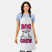 Boo Crew Verpleegster Spook Halloween Vector Ontwe Schort (Gedragen)