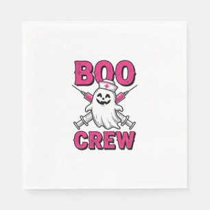 Boo Crew Verpleegster Spook Halloween Vector Ontwe Servet
