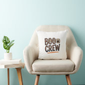 Boo Crew Vintage Halloween Gravure Shirt Ontwerp_ Kussen (Stoel)