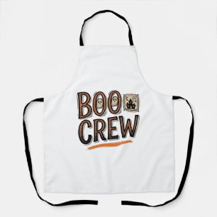 Boo Crew Vintage Halloween Gravure Shirt Ontwerp_ Schort