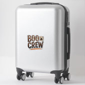 Boo Crew Vintage Halloween Gravure Shirt Ontwerp_ Sticker (Koffer)