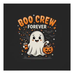 Boo Crew Voor altijd Halloween Geest Ontwerp_1 Perfect Poster