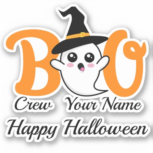 Boo Crew Witch Halloween familie matching Sticker (Voorkant)