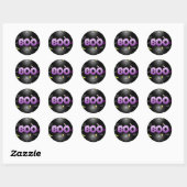 Boo Cute Black en Paarse Halloween Stickers (Vel)