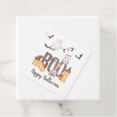 Boo Cute Cats Happy Halloween Ghosts Kind Party Bedankjes Labels (In situ)