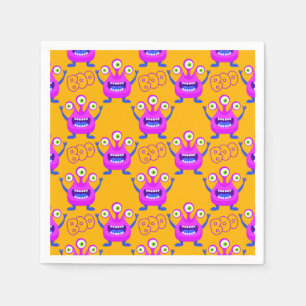 Boo. Cute Funny Spooky Monsters Halloween Servet