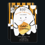 Boo Cute Ghost Halloween Kids Birthday Party Kaart<br><div class="desc">Aanpassen voor elke gebeurtenis</div>