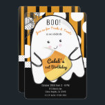 Boo Cute Ghost Halloween Kids Birthday Party Kaart<br><div class="desc">Aanpassen voor elke gebeurtenis</div>