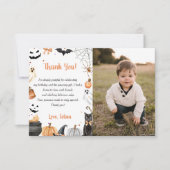 Boo Cute Ghost Halloween Party Bedankkaart (Voorkant)