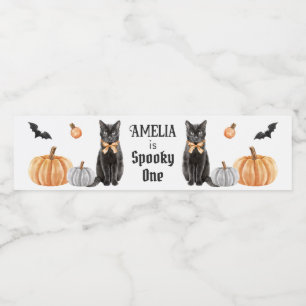 Boo Cute Ghost Halloween Party Waterfles Etiket