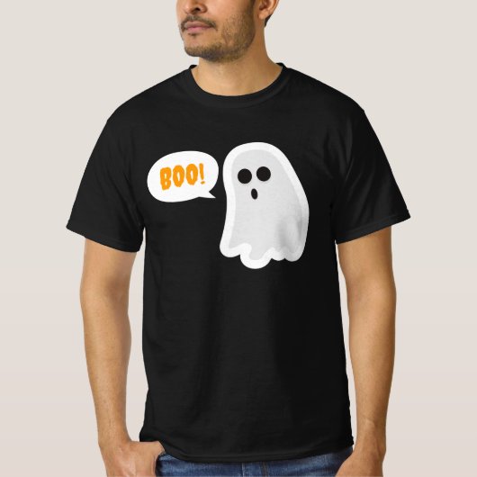 BOO! Cute Ghost Halloween T-Shirt (Voorkant)