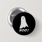 Boo. Cute Halloween Ghost Button (Voorkant /achterkant)