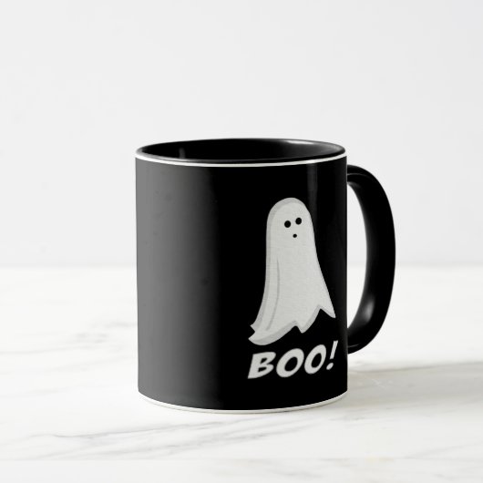 Boo. Cute Halloween Ghost Halloween Mok (Voorkant rechts)