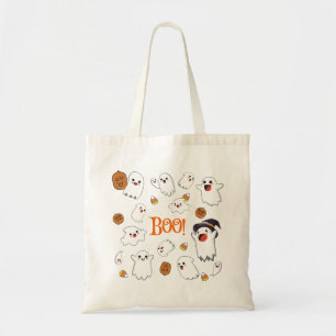 Boo Cute Halloween Ghosts Canvas tas