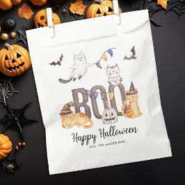 Boo Cute Happy Halloween Cats Ghosts Pumpkin Kind Bedankzakje