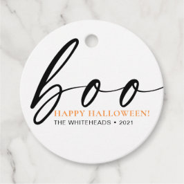 Boo Cute Happy Halloween White Bedankjes Labels
