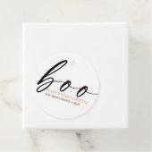 Boo Cute Happy Halloween White Bedankjes Labels (In situ)