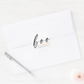 Boo Cute Happy Halloween White Ronde Sticker (Envelop)