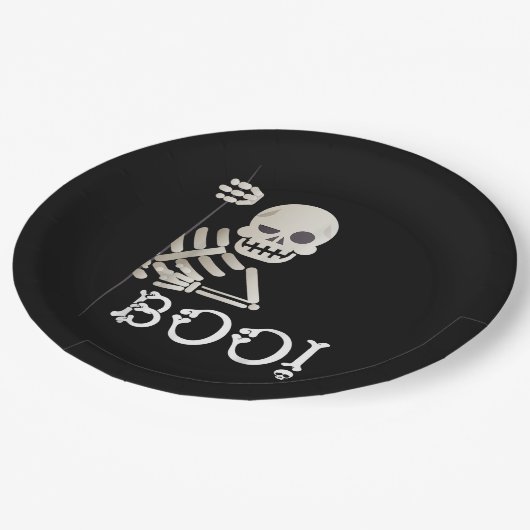 Boo. Cute Hiding Peekaboo Scary Kinder Halloween S Papieren Bordje (Gekanteld)