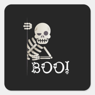 Boo. Cute Hiding Peekaboo Scary Kinder Halloween S Vierkante Sticker