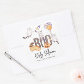 Boo Cute Kind Happy Halloween Cat Lover Vierkante Sticker (Envelop)