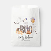 Boo Cute Kind Happy Halloween Cats Ghosts Pumpkin Bedankzakje (Voorkant)