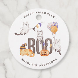 Boo Cute Kind kattengeesten pompoen Happy Hallowee Bedankjes Labels
