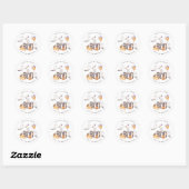 Boo Cute Kind kattengeesten pompoen Happy Hallowee Ronde Sticker (Vel)