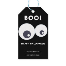 Boo Cute Monsters Eyeball Happy Halloween Black