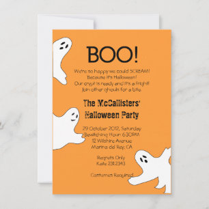 BOO! Cute not Scary Halloween Party nodigt uit Kaart