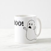 Boo. Cute Scared Ghost Cartoon Koffiemok (Voorkant rechts)