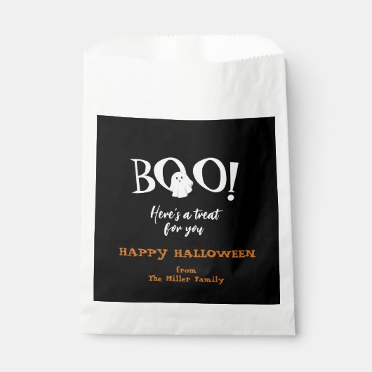 BOO Cute spook Halloween-handtassen Bedankzakje (Voorkant)