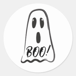 BOO! Cute Spooky Ghost Halloween Kostuum Feestje Ronde Sticker