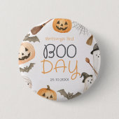 Boo Dag Griezelige Halloween Verjaardag Ronde Button 5,7 Cm (Voorkant)