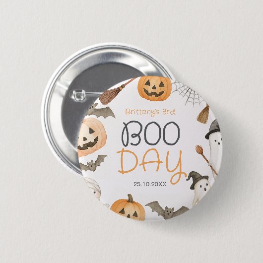 Boo Dag Griezelige Halloween Verjaardag Ronde Button 5,7 Cm (Voorkant /achterkant)