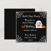 BOO DAG PARTIJ Kinderen Birthday-kaartuitnodiging Kaart (Voorkant / Achterkant)