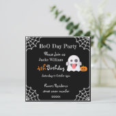 BOO DAG PARTIJ Kinderen Birthday-kaartuitnodiging Kaart (Staand voorkant)