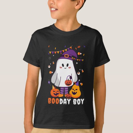 boo-day boy halloween birthday t-shirt (Voorkant)
