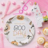 Boo Day Spooky Halloween Birthday Papieren Bordje (Feest)