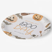 Boo Day Spooky Halloween Birthday Papieren Bordje (Gekanteld)