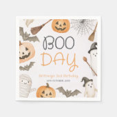 Boo Day Spooky Halloween Birthday Servet (Voorkant)